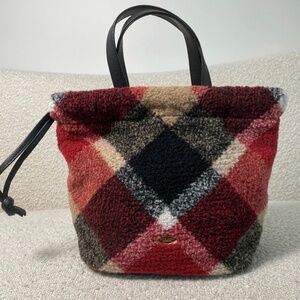 Authentic Burberry Blue Label Crestbridge Mao Mao Shearling Bag